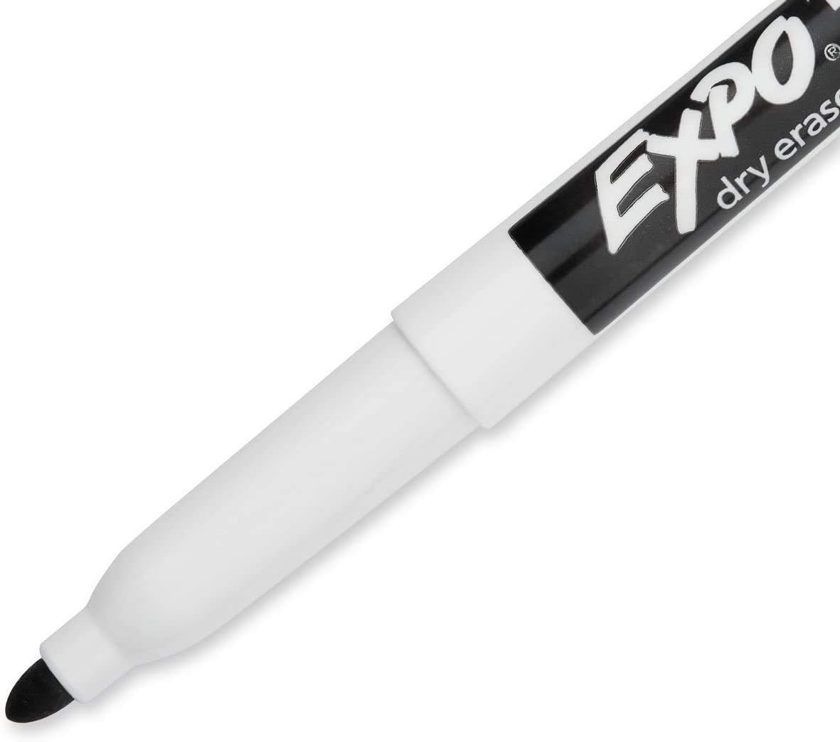 image:imageEXPO Dry Erase Markers Low Odor Ink Black Fine Tip 12 Count Whiteboard Calendar Organization Essential Supplies for Office School Classroom Teachers144