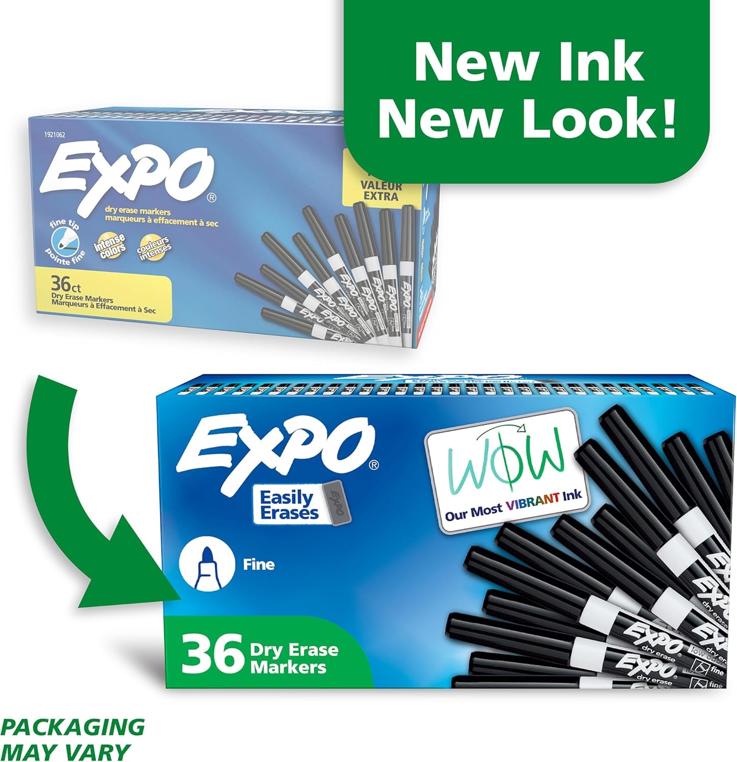 image:imageEXPO Dry Erase Markers Low Odor Ink Black Fine Tip 36 Count Easily Erases Ideal for Classroom Home Office Back to School Teacher Supplies6 Count Pack of 6