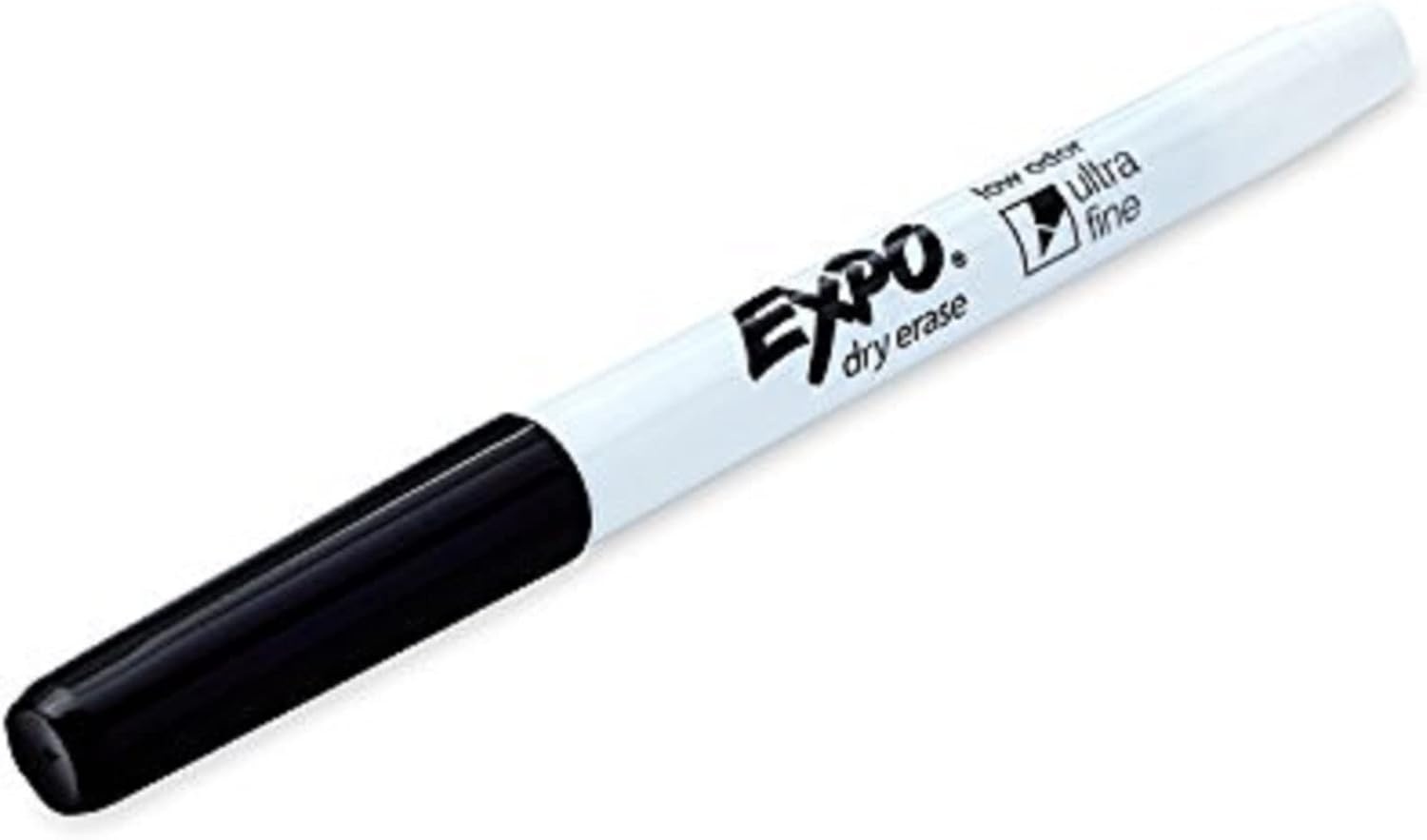 image:imageEXPO Dry Erase Markers Low Odor Ink Black Ultra Fine Tip 4 Count