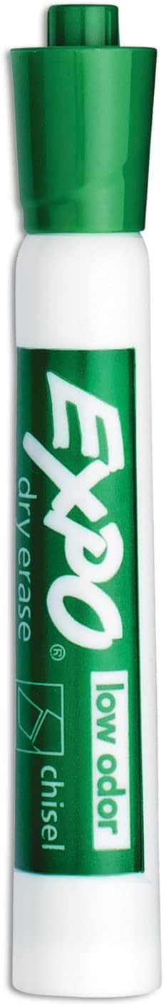 image:imageEXPO Dry Erase Markers Low Odor Ink Blue Chisel Tip 12 Count Whiteboard Calendar Organization Essential Supplies for Office School Classroom TeachersGreen