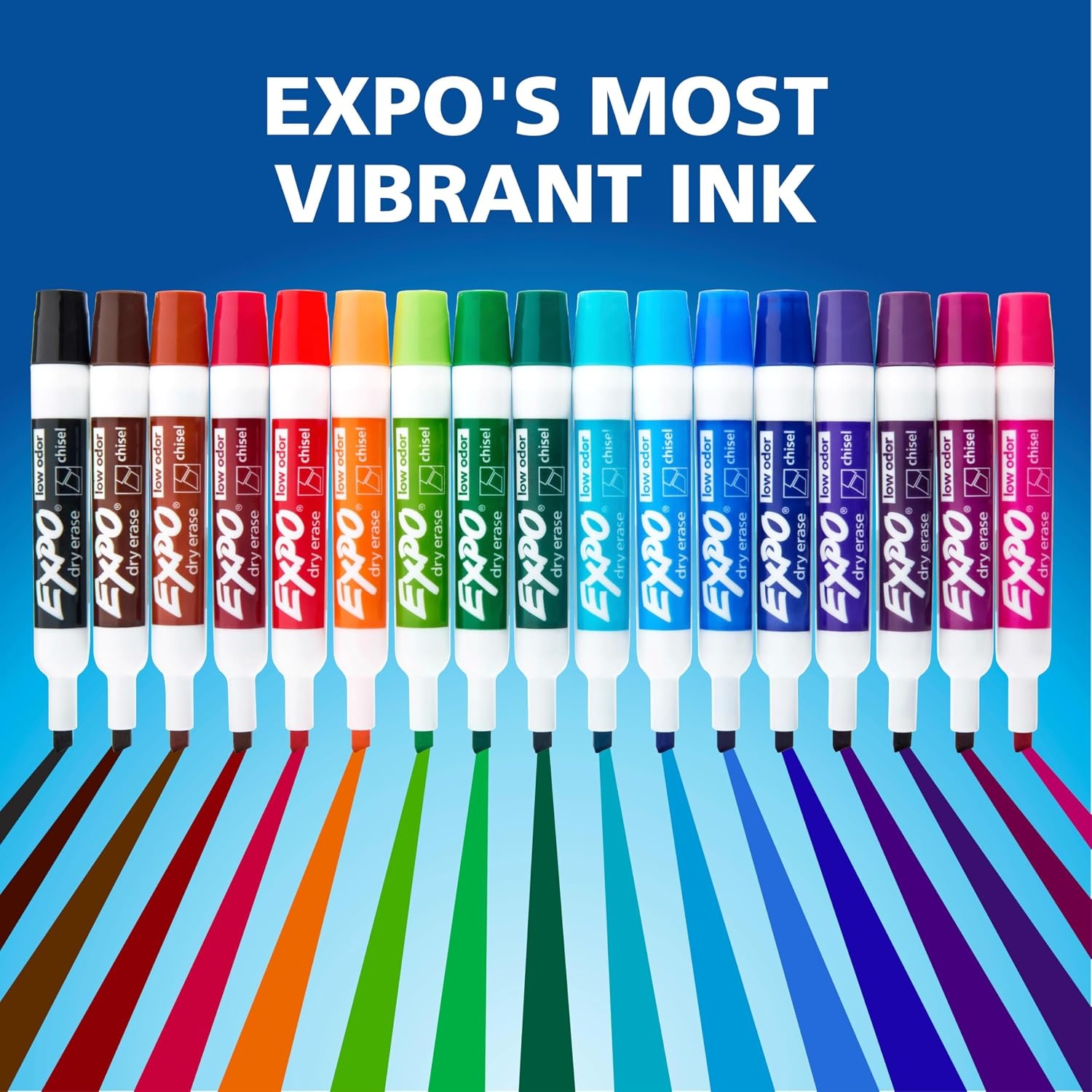image:imageEXPO Dry Erase Markers Low Odor Ink Blue Chisel Tip 12 Count Whiteboard Calendar Organization Essential Supplies for Office School Classroom TeachersGreen