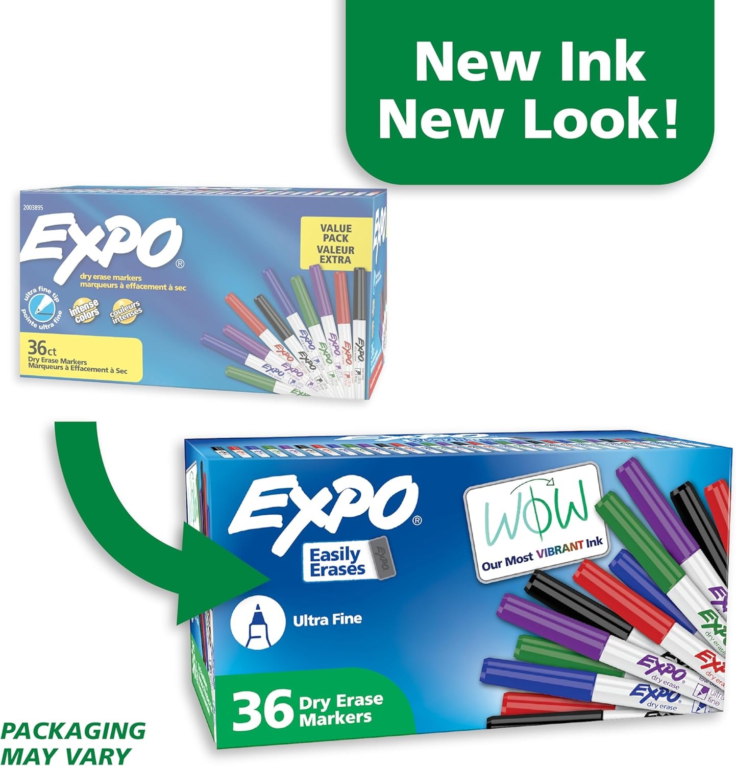 image:imageEXPO Dry Erase Markers Low Odor Ink Ultra Fine Tip 36 Count For Whiteboards Home Office Essentials School Teacher Supplies