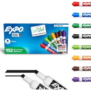 EXPO Dry Erase Markers, Low Odor Ink, Assorted Colors, Chisel Tip, 192 Count – Whiteboard, Calendar, Organization, Essential Supplies for Office, School, Classroom, Teachers(192 Count)