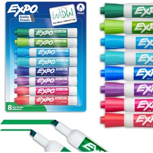 EXPO Dry Erase Markers, Low Odor Ink, Assorted Colors, Chisel Tip, 8 Count – Whiteboard, Calendar, Organization, Essential Supplies for Office, School, Classroom, Teachers