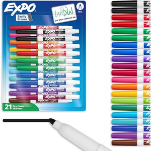 EXPO Dry Erase Markers, Low Odor Ink, Assorted Colors, Fine Tip, 21 Count – Whiteboard, Essential Supplies for Office, School, Classroom, Teachers