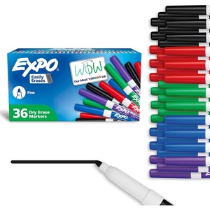 EXPO Dry Erase Markers, Low Odor Ink, Assorted Colors, Fine Tip, 36 Count – Whiteboard, Calendar, Organization, Essential Supplies for Office, School, Classroom, Teachers(Assorted)