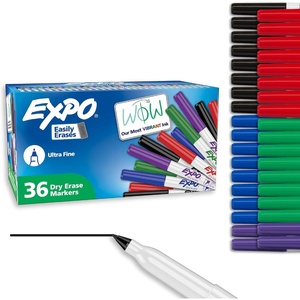 EXPO Dry Erase Markers, Low Odor Ink, Ultra Fine Tip, 36 Count – For Whiteboards, Home, Office Essentials, School, Teacher Supplies