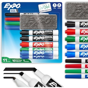 EXPO Dry Erase Markers Set, Fine & Chisel Tips, 11 Count – Classroom, Office Supplies, For White Boards, Easily Erases