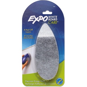 EXPO Precision-Point Whiteboard Eraser Pad Refills, 8 Peel-Off Layers, Replaceable – Office, Teacher, School, Classroom Supplies