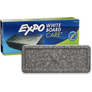 EXPO Soft Pile Dry Block Eraser, 5-1/8 x 1-1/2 Inches, Ideal for Whiteboards, Pack of 12(Pack of 1)