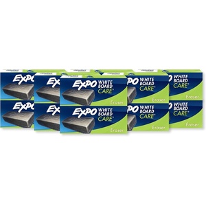 EXPO Soft Pile Dry Block Eraser, 5-1/8 x 1-1/2 Inches, Ideal for Whiteboards, Pack of 12(Pack of 12)