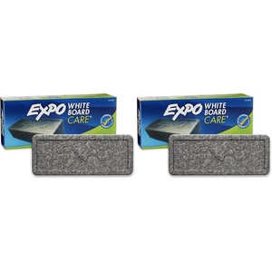 EXPO Soft Pile Dry Block Eraser, 5-1/8 x 1-1/2 Inches, Ideal for Whiteboards, Pack of 12(Pack of 2)
